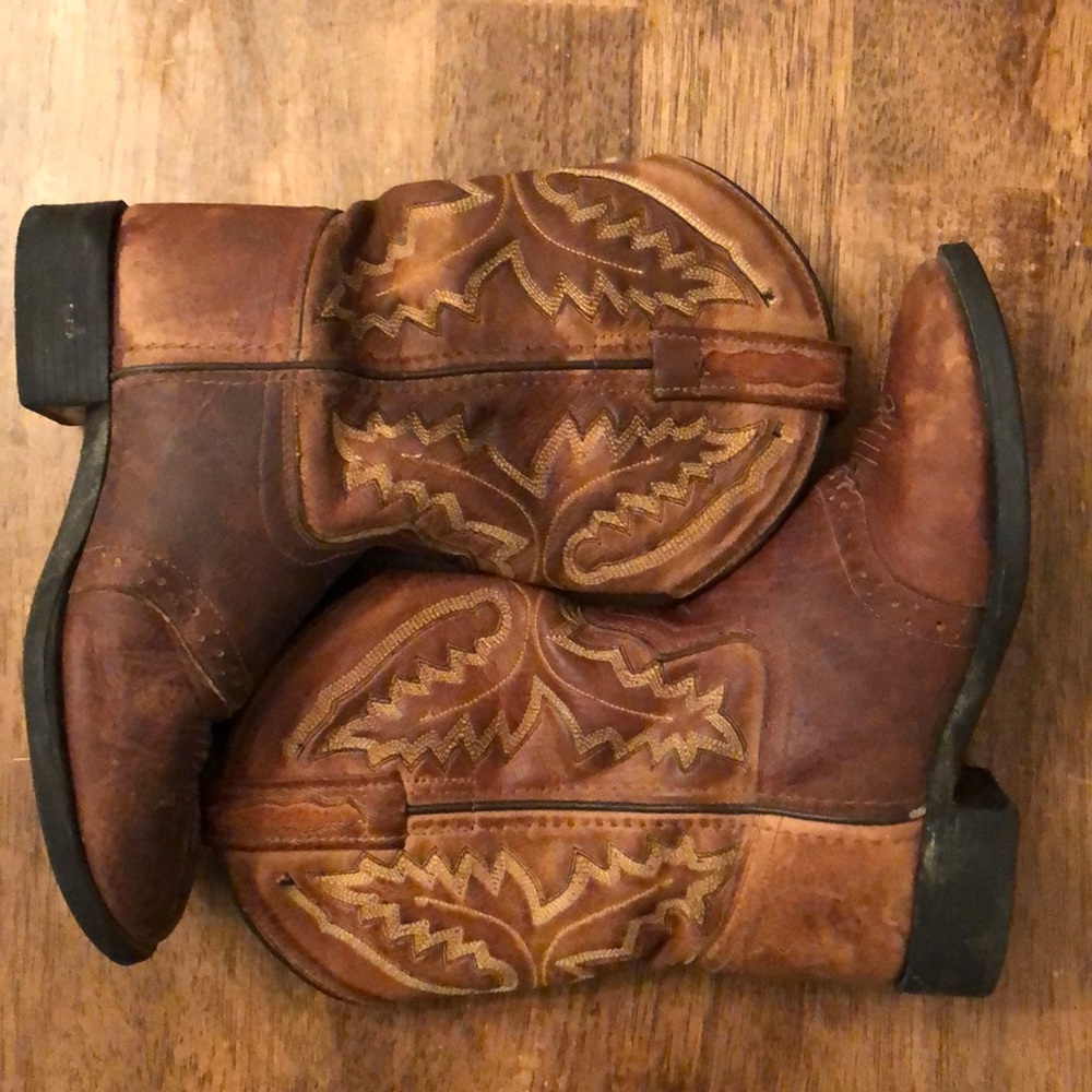 Old West Kids Cowboy Boots leather
